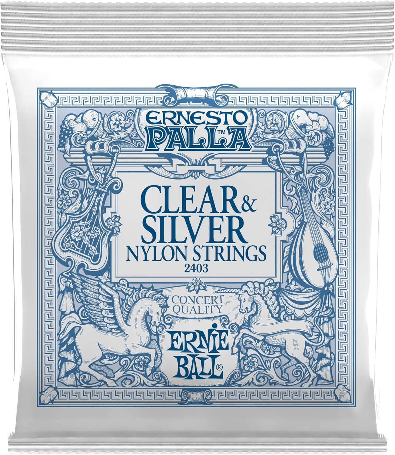 Ernie Ball Ernesto Palla Clear &amp; Silver Nylon Strings