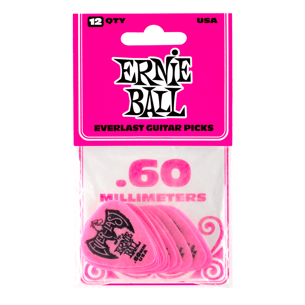 ERNIE BALL P09179 EVER LAST PLECTRUMS. PACK OF 12. 0.6MM