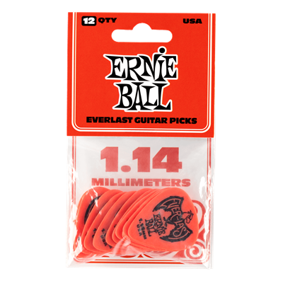 Ernie Ball P09194 Everlast Red Picks 1.14mm - 12 Pack